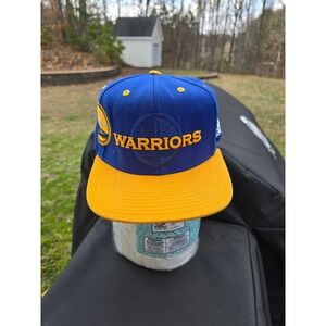 Adidas Golden State Warriors NBA Snapback Hat Blue Yellow Flat Brim Cap Mens